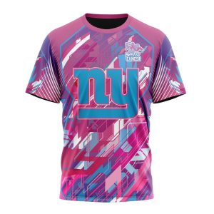 Customized NFL New York Giants I Pink I Can Fearless Again Breast Cancer Unisex Tshirt TS2890