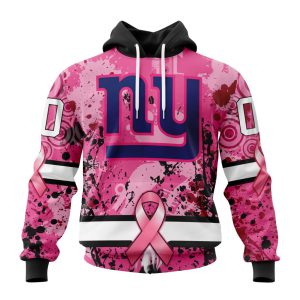 Customized NFL New York Giants I Pink I Can! In October We Wear Pink Breast Cancer Unisex Hoodie TH1037