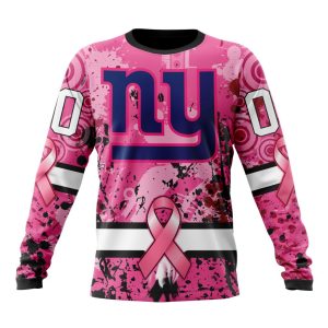 Customized NFL New York Giants I Pink I Can! In October We Wear Pink Breast Cancer Unisex Sweatshirt SWS174