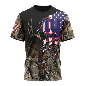 Customized NFL New York Giants Special Camo Realtree Hunting Unisex Tshirt TS2892