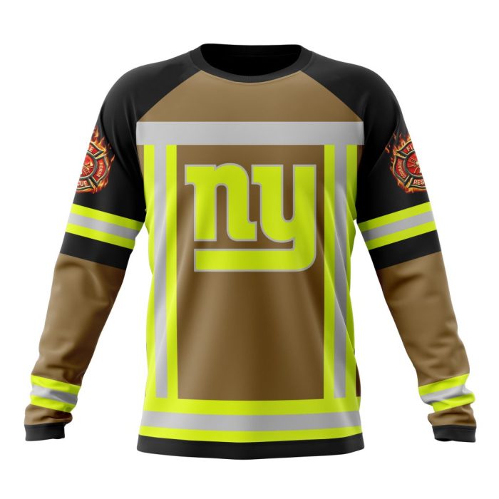 Customized NFL New York Giants Special Firefighter Uniform Design Unisex Sweatshirt SWS176