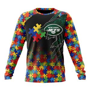 Customized NFL New York Jets Autism Awareness Design Unisex Sweatshirt SWS178