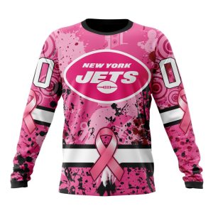 Customized NFL New York Jets I Pink I Can! In October We Wear Pink Breast Cancer Unisex Sweatshirt SWS180