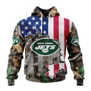 Customized NFL New York Jets USA Flag Camo Realtree Hunting Unisex Hoodie TH1046