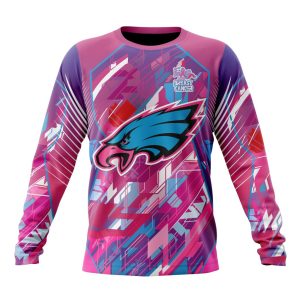 Customized NFL Philadelphia Eagles I Pink I Can Fearless Again Breast Cancer Unisex Sweatshirt SWS185