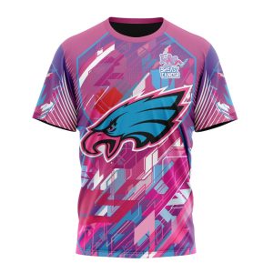 Customized NFL Philadelphia Eagles I Pink I Can Fearless Again Breast Cancer Unisex Tshirt TS2902