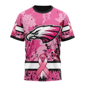 Customized NFL Philadelphia Eagles I Pink I Can! In October We Wear Pink Breast Cancer Unisex Tshirt TS2903