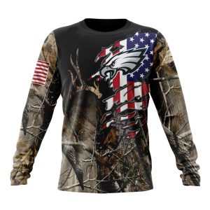Customized NFL Philadelphia Eagles Special Camo Realtree Hunting Unisex Sweatshirt SWS187