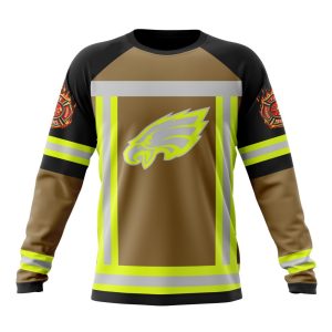 Customized NFL Philadelphia Eagles Special Firefighter Uniform Design Unisex Sweatshirt SWS188