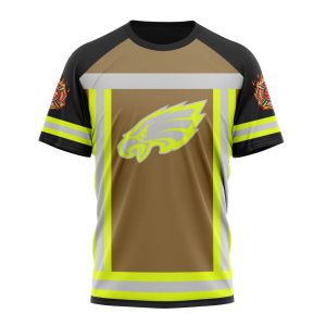 Customized NFL Philadelphia Eagles Special Firefighter Uniform Design Unisex Tshirt TS2905