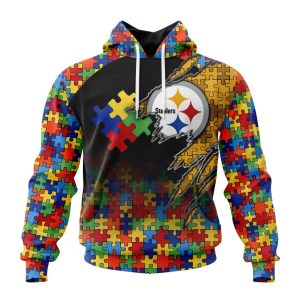 Customized NFL Pittsburgh Steelers Autism Awareness Design Unisex Hoodie TH1053