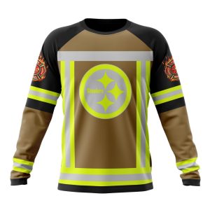 Customized NFL Pittsburgh Steelers Special Firefighter Uniform Design Unisex Sweatshirt SWS194