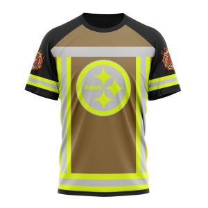 Customized NFL Pittsburgh Steelers Special Firefighter Uniform Design Unisex Tshirt TS2911