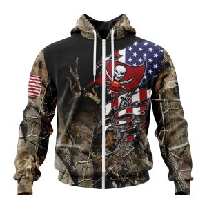 Customized NFL Tampa Bay Buccaneers Special Camo Realtree Hunting Unisex Zip Hoodie TZH0380