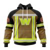 Customized NFL Washington Commanders Special Firefighter Uniform Design Unisex Hoodie TH1085