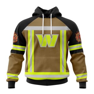 Customized NFL Washington Commanders Special Firefighter Uniform Design Unisex Hoodie TH1085