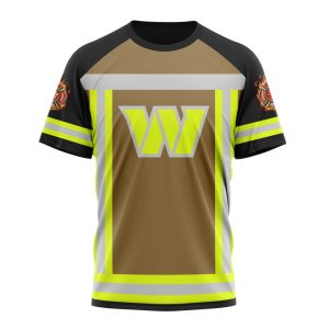 Customized NFL Washington Commanders Special Firefighter Uniform Design Unisex Tshirt TS2939