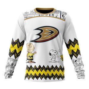 Customized NHL Anaheim Ducks Special Snoopy Design Unisex Sweatshirt SWS1231
