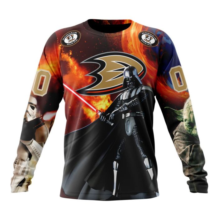 Customized NHL Anaheim Ducks Specialized Darth Vader Star Wars Unisex Sweatshirt SWS1232