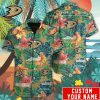 Customized NHL Anaheim Ducks Tropical Floral Hawaiian Button Shirt HWS0582