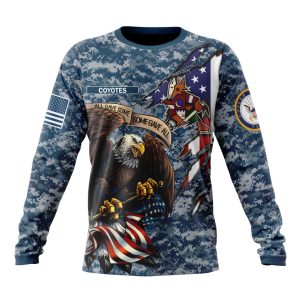 Customized NHL Arizona Coyotes Honor US Navy Veterans Unisex Sweatshirt SWS1239