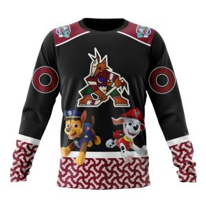 Customized NHL Arizona Coyotes Special Paw Patrol Design Unisex Sweatshirt SWS1243
