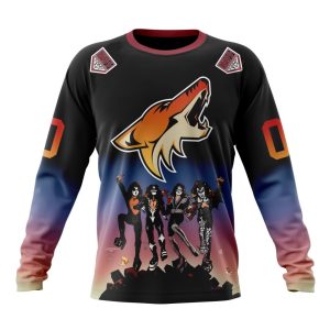 Customized NHL Arizona Coyotes X KISS Band Design Unisex Sweatshirt SWS1249