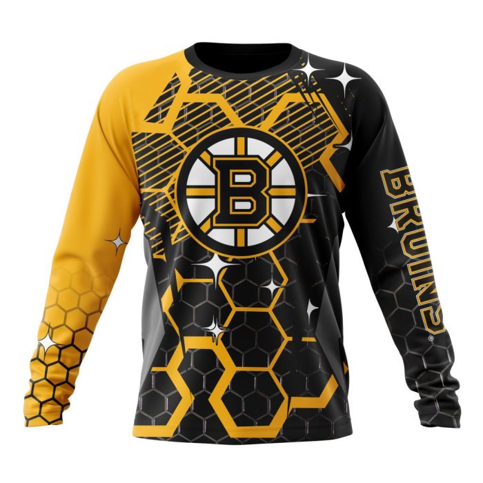 Customized NHL Boston Bruins Specialized Design With MotoCross Style Unisex Sweatshirt SWS1260