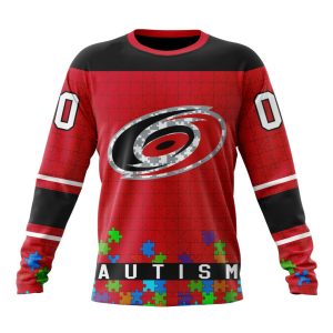 Customized NHL Carolina Hurricanes Hockey Fights Against Autism Unisex Sweatshirt SWS1289
