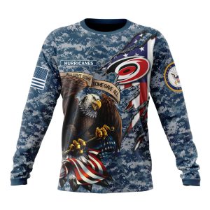 Customized NHL Carolina Hurricanes Honor US Navy Veterans Unisex Sweatshirt SWS1290