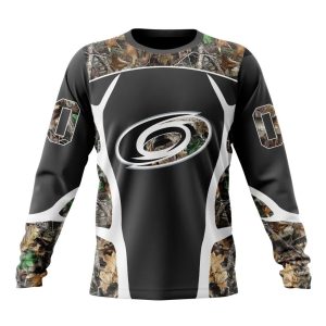 Customized NHL Carolina Hurricanes Special Camo Hunting Design Unisex Sweatshirt SWS1291