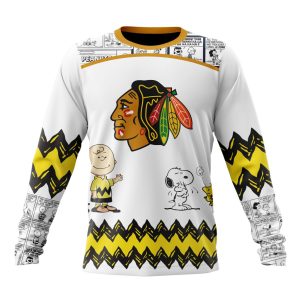 Customized NHL Chicago Blackhawks Special Snoopy Design Unisex Sweatshirt SWS1308