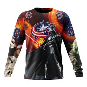 Customized NHL Columbus Blue Jackets Specialized Darth Vader Star Wars Unisex Sweatshirt SWS1335