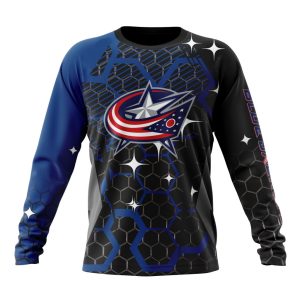 Customized NHL Columbus Blue Jackets Specialized Design With MotoCross Style Unisex Sweatshirt SWS1337