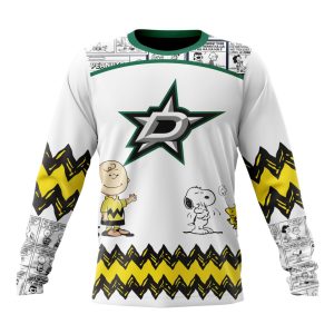 Customized NHL Dallas Stars Special Snoopy Design Unisex Sweatshirt SWS1347