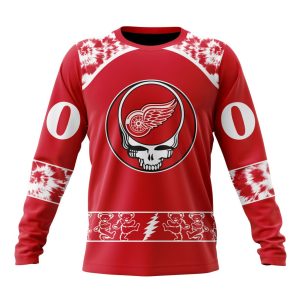 Customized NHL Detroit Red Wings Special Grateful Dead Skull Unisex Sweatshirt SWS1357