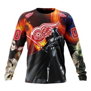 Customized NHL Detroit Red Wings Specialized Darth Vader Star Wars Unisex Sweatshirt SWS1361