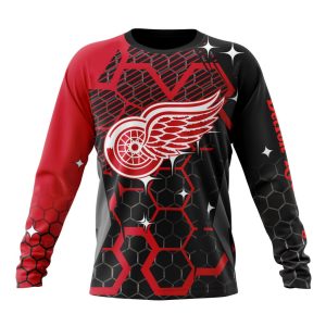 Customized NHL Detroit Red Wings Specialized Design With MotoCross Style Unisex Sweatshirt SWS1363