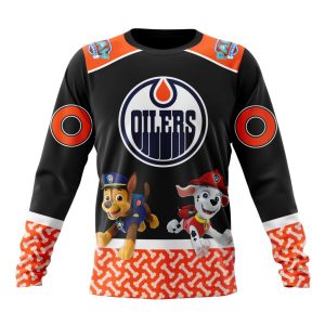 Customized NHL Edmonton Oilers Special Paw Patrol Design Unisex Sweatshirt SWS1371