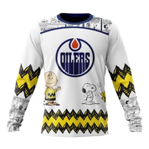 Customized NHL Edmonton Oilers Special Snoopy Design Unisex Sweatshirt SWS1372
