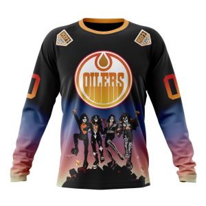 Customized NHL Edmonton Oilers X KISS Band Design Unisex Sweatshirt SWS1377