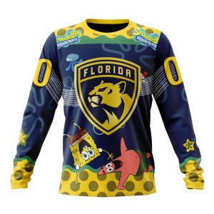 Customized NHL Florida Panthers Specialized Jersey With SpongeBob Unisex Sweatshirt SWS1389
