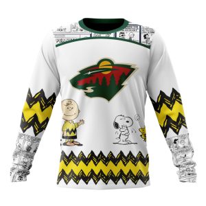 Customized NHL Minnesota Wild Special Snoopy Design Unisex Sweatshirt SWS1411