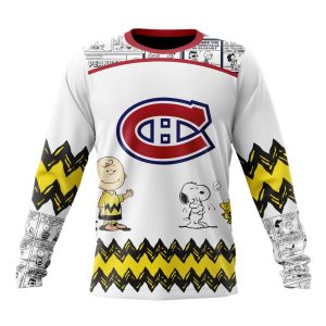 Customized NHL Montreal Canadiens Special Snoopy Design Unisex Sweatshirt SWS1423
