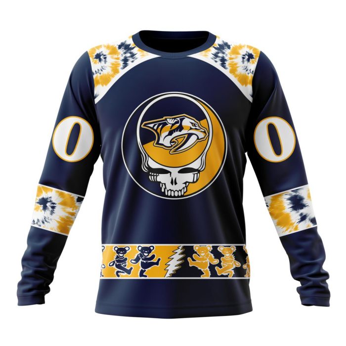 Customized NHL Nashville Predators Special Grateful Dead Skull Unisex Sweatshirt SWS1433