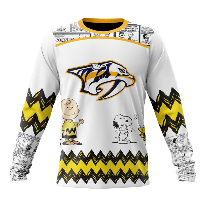 Customized NHL Nashville Predators Special Snoopy Design Unisex Sweatshirt SWS1436