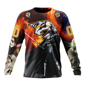 Customized NHL Nashville Predators Specialized Darth Vader Star Wars Unisex Sweatshirt SWS1437
