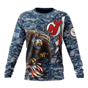 Customized NHL New Jersey Devils Honor US Navy Veterans Unisex Sweatshirt SWS1444