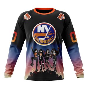 Customized NHL New York Islanders X KISS Band Design Unisex Sweatshirt SWS1467