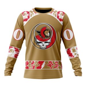 Customized NHL Ottawa Senators Special Grateful Dead Skull Unisex Sweatshirt SWS1484